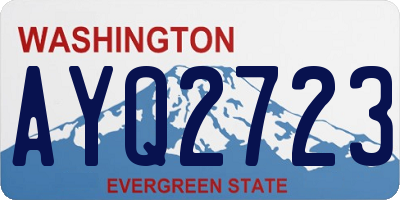 WA license plate AYQ2723