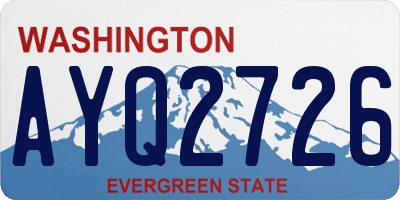 WA license plate AYQ2726