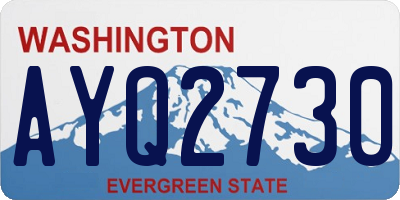 WA license plate AYQ2730