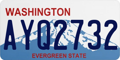 WA license plate AYQ2732
