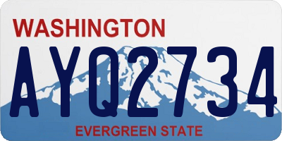 WA license plate AYQ2734