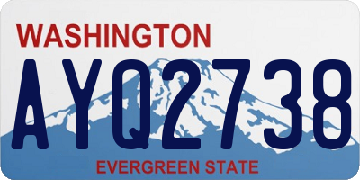 WA license plate AYQ2738