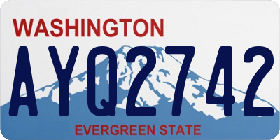 WA license plate AYQ2742