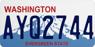 WA license plate AYQ2744