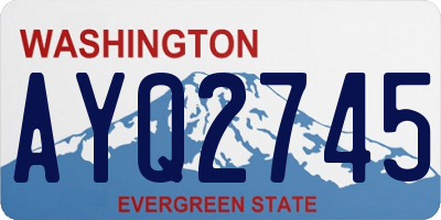 WA license plate AYQ2745
