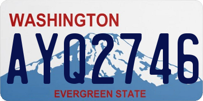 WA license plate AYQ2746