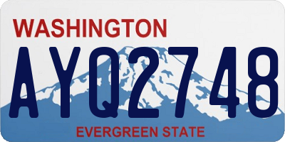 WA license plate AYQ2748