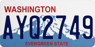 WA license plate AYQ2749