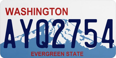 WA license plate AYQ2754