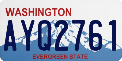WA license plate AYQ2761