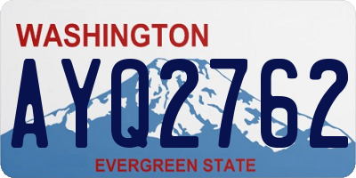 WA license plate AYQ2762