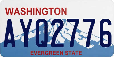 WA license plate AYQ2776