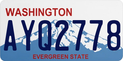 WA license plate AYQ2778