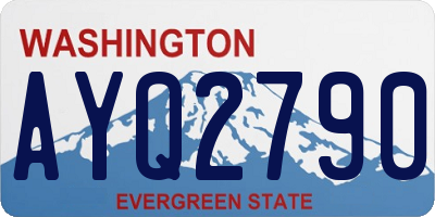 WA license plate AYQ2790