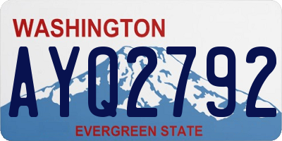 WA license plate AYQ2792