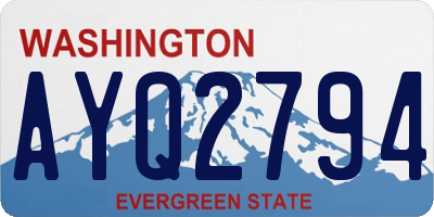 WA license plate AYQ2794
