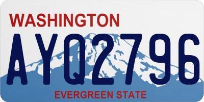 WA license plate AYQ2796
