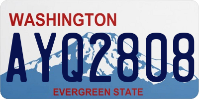 WA license plate AYQ2808