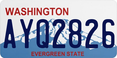 WA license plate AYQ2826