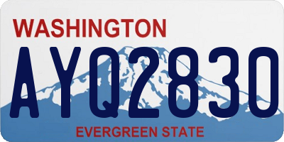 WA license plate AYQ2830