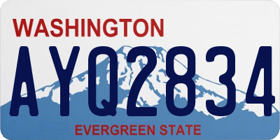WA license plate AYQ2834