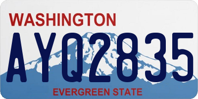 WA license plate AYQ2835