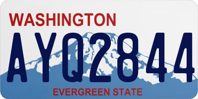 WA license plate AYQ2844