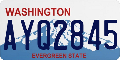 WA license plate AYQ2845