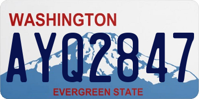 WA license plate AYQ2847