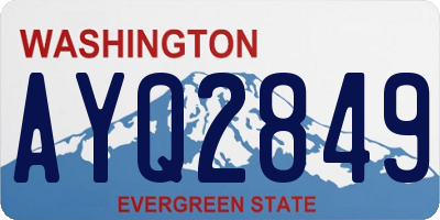 WA license plate AYQ2849