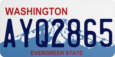 WA license plate AYQ2865
