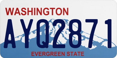 WA license plate AYQ2871