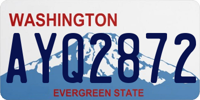 WA license plate AYQ2872