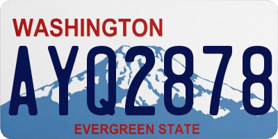 WA license plate AYQ2878