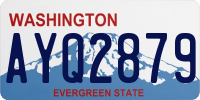 WA license plate AYQ2879