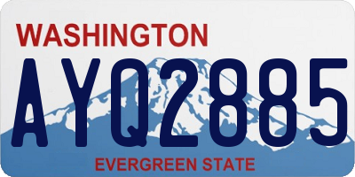 WA license plate AYQ2885