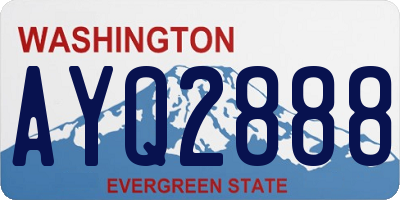 WA license plate AYQ2888