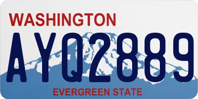 WA license plate AYQ2889