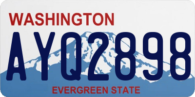 WA license plate AYQ2898