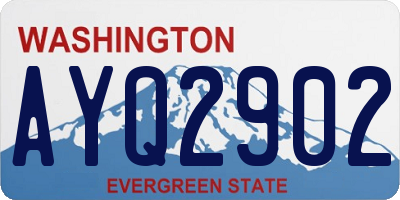 WA license plate AYQ2902