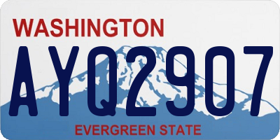 WA license plate AYQ2907