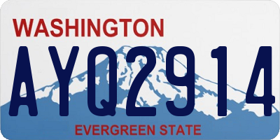 WA license plate AYQ2914