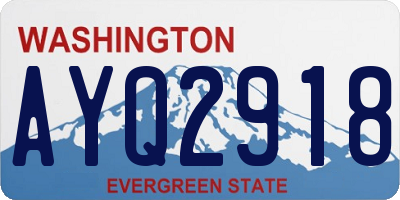 WA license plate AYQ2918
