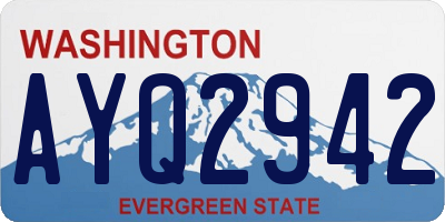 WA license plate AYQ2942