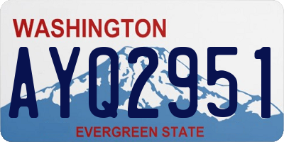 WA license plate AYQ2951