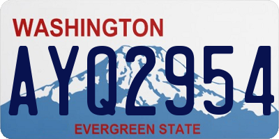 WA license plate AYQ2954