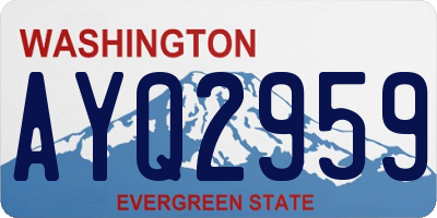 WA license plate AYQ2959