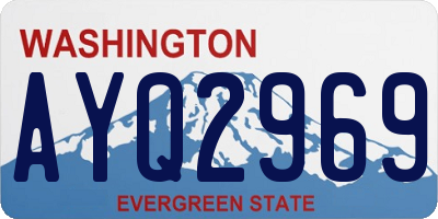 WA license plate AYQ2969