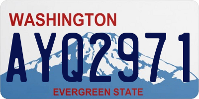 WA license plate AYQ2971