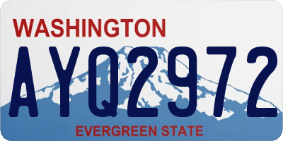 WA license plate AYQ2972